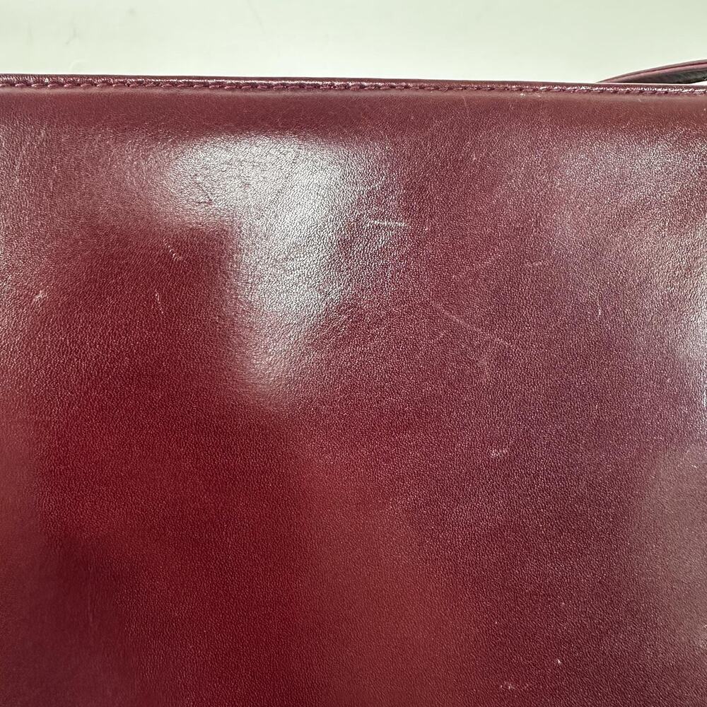 Salvatore Ferragamo Vintage Crossbody Bag Small Bordeaux Leather Italy Authentic - Picture 11 of 16